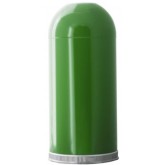 WITT Metal Open Top Dome Indoor Trash Receptacle - 15 gallon, Green